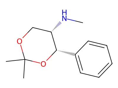 (4S,5S)-(+)-2,2-Dimethyl-5-methylamino-4-phenyl-1,3-dioxane structure