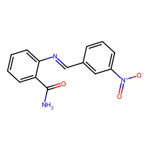 2-({3-Nitrobenzylidene}amino)benzamide structure
