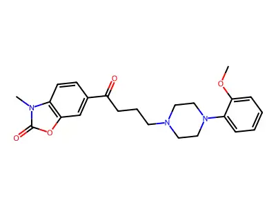 2(3H)-Benzoxazolone, 6-(4-(4-(2-methoxyphenyl)-1-piperazinyl)-1-oxobutyl)-3-methyl- structure