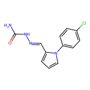 2-[[1-(4-Chlorophenyl)-1H-pyrrol-2-yl]methylene]hydrazinecarboxamide structure