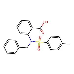 2-{Benzyl[(4-methylphenyl)sulfonyl]amino}benzoic acid structure