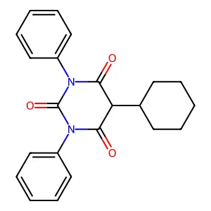 5-环己基-1,3-二苯基巴比妥酸 structure