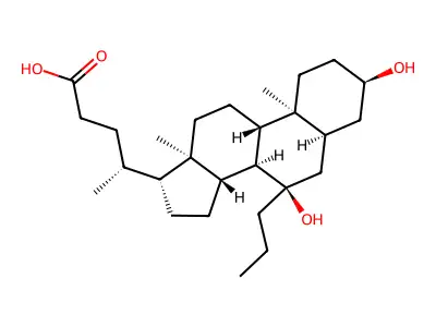7-n-Propylursodeoxycholic acid structure