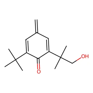 6-Tert-butyl-2-(hydroxy-tert-butyl)-4-methylene-2,5-cyclohexadienone structure