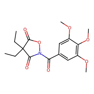 4,4-Diethyl-2-(3,4,5-trimethoxybenzoyl)-3,5-isoxazolidinedione structure