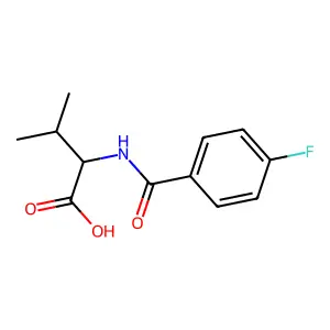 2-[(4-Fluorophenyl)formamido]-3-methylbutanoic acid structure