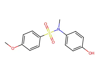 N-(4-hydroxyphenyl)-4-methoxy-N-methylbenzene-1-sulfonamide structure