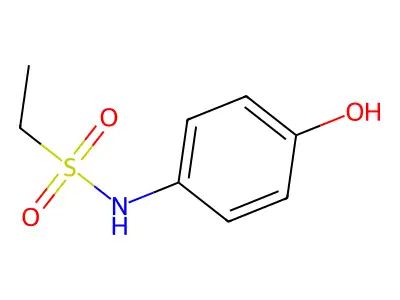 N-(4-hydroxyphenyl)ethanesulfonamide structure