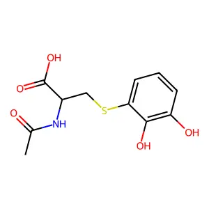 L-Cysteine, N-acetyl-S-(2,3-dihydroxyphenyl)- structure