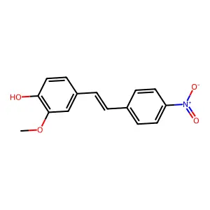 Phenol, 2-methoxy-4-[2-(4-nitrophenyl)ethenyl]- structure