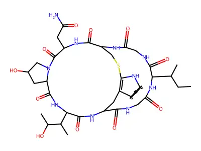 amaninamide, S-deoxy-(gamma-hydroxy-Ile(3))- structure