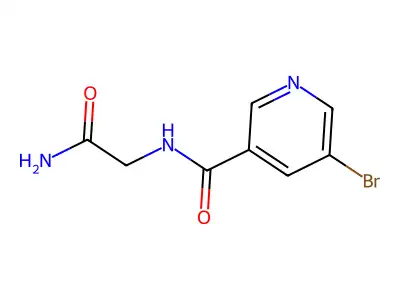 N-(2-amino-2-oxoethyl)-5-bromopyridine-3-carboxamide structure