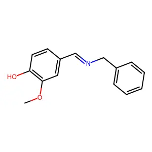 N-(4-羟基-3-甲氧基亚苄基)苄胺 structure