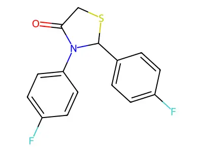 2,3-Bis(4-fluorophenyl)-1,3-thiazolidin-4-one structure