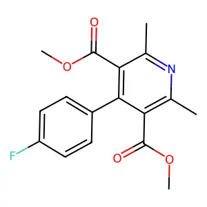 Dimethyl 4-(4-fluorophenyl)-2,6-dimethylpyridine-3,5-dicarboxylate structure