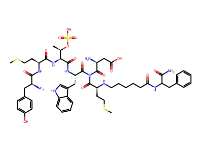 cholecystokinin (31-39), Thr(34)-Ahx(37)- structure