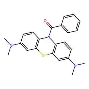 10H-Phenothiazine-3,7-diamine, 10-benzoyl-N,N,N',N'-tetramethyl- structure