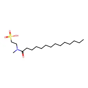 Ethanesulfonic acid, 2-[methyl(1-oxotetradecyl)amino]- structure