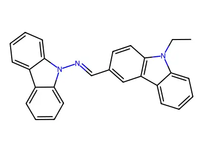 N-carbazol-9-yl-1-(9-ethylcarbazol-3-yl)methanimine structure
