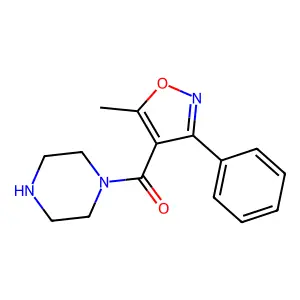 1-[(5-Methyl-3-phenyl-4-isoxazolyl)carbonyl]piperazine structure