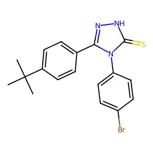 4-(4-bromophenyl)-5-(4-tert-butylphenyl)-4H-1,2,4-triazole-3-thiol structure