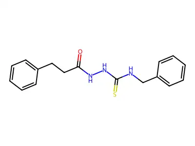 N-Benzyl-2-(3-phenylpropanoyl)hydrazinecarbothioamide structure