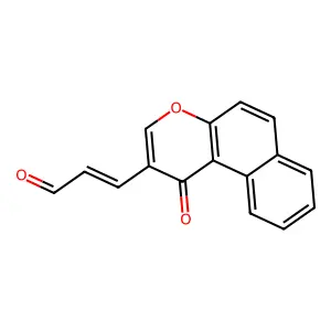 3-(1-oxo-1H-benzo[f]chromen-2-yl)acrylaldehyde structure