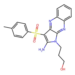 3-[2-Amino-3-(toluene-4-sulfonyl)-pyrrolo[2,3-b]quinoxalin-1-yl]-propan-1-ol structure