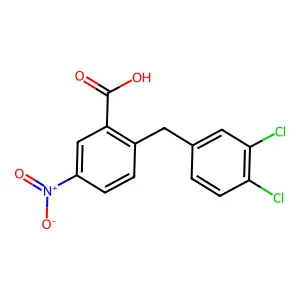 2-(3,4-二氯苄基)-5-硝基苯甲酸 structure