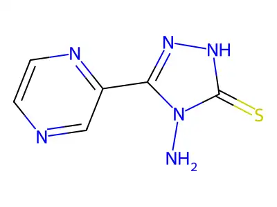 4-Amino-5-pyrazin-2-YL-4H-1,2,4-triazole-3-thiol structure