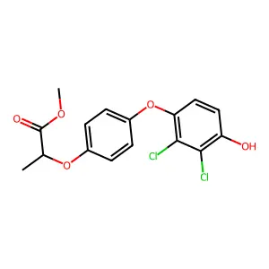 Methyl 2-[4-(2,3-dichloro-4-hydroxyphenoxy)phenoxy]propanoate structure