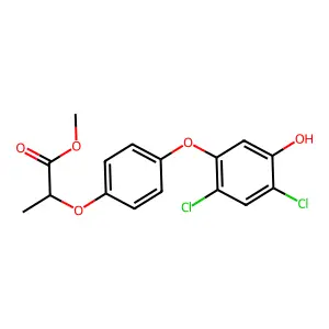 Methyl 2-[4-(2,4-dichloro-5-hydroxyphenoxy)phenoxy]propanoate structure