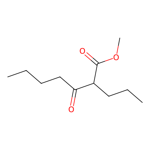 Heptanoic acid, 3-oxo-2-propyl-, methyl ester structure