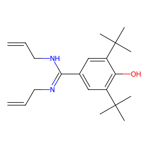 3,5-Di-tert-butyl-4-hydroxy-N,N'-bis(prop-2-en-1-yl)benzene-1-carboximidamide structure