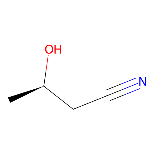 (3R)-3-hydroxybutanenitrile structure