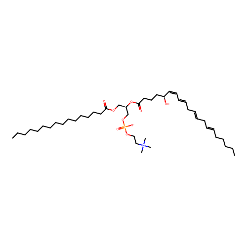 1-Palmitoyl-2-(5-hydroxy-6,8,11,14-eicosatetraenoyl)-glycero-3-phosphocholine structure