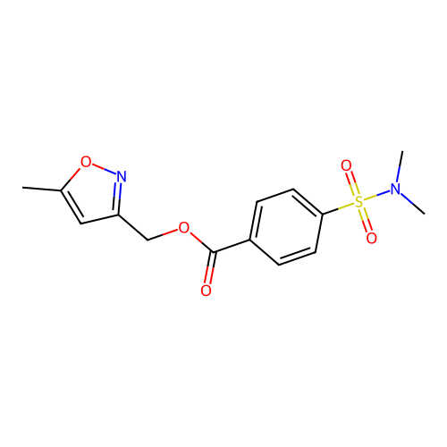 (5-Methyl-1,2-oxazol-3-yl)methyl 4-(dimethylsulfamoyl)benzoate structure