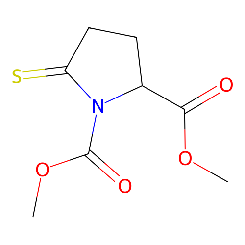 Dimethyl 5-thioxo-1,2-pyrrolidinedicarboxylate structure