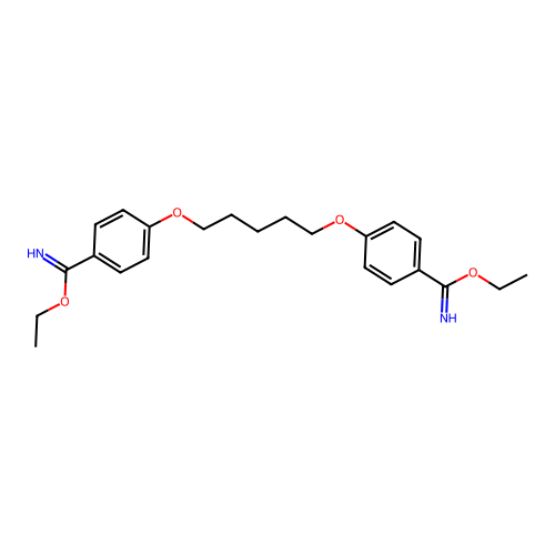 Benzenecarboximidic acid, 4,4'-(1,5-pentanediylbis(oxy))bis-, diethyl ester structure