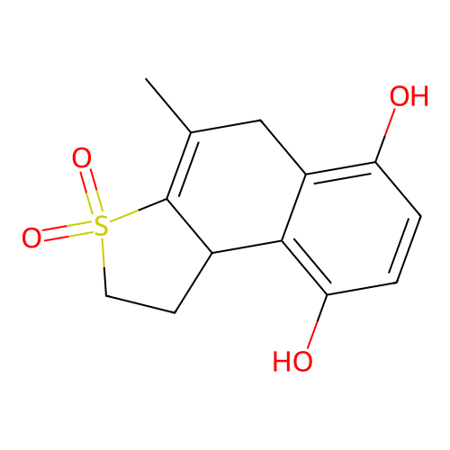 4-Methyl-1,2,5,9b-tetrahydronaphtho[2,1-b]thiophene-6,9-diol 3,3-dioxide structure
