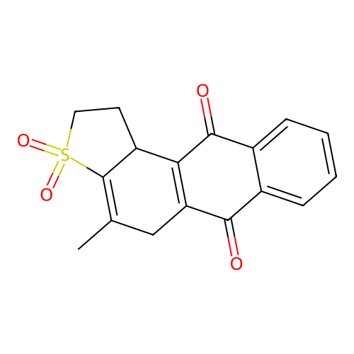 4-Methyl-1,2,5,11b-tetrahydroanthra[2,1-b]thiophene-6,11-dione 3,3-dioxide structure