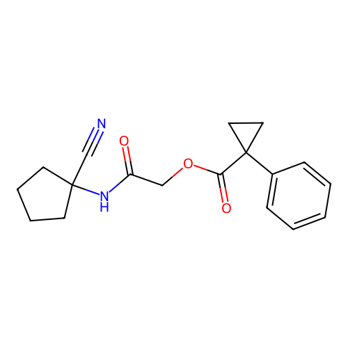 [(1-Cyanocyclopentyl)carbamoyl]methyl 1-phenylcyclopropane-1-carboxylate structure