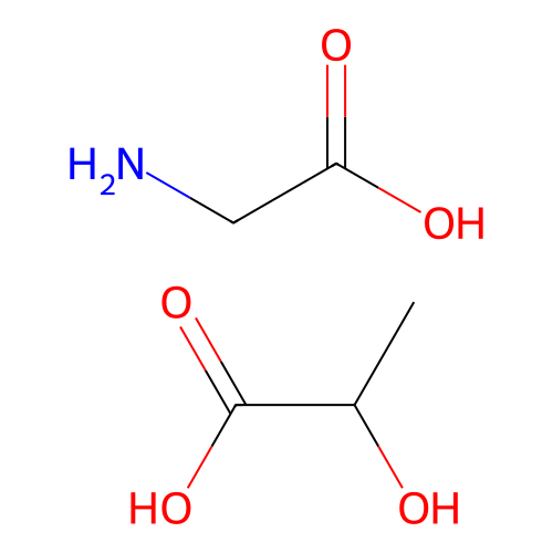 Glycine--2-hydroxypropanoic acid (1/1) structure