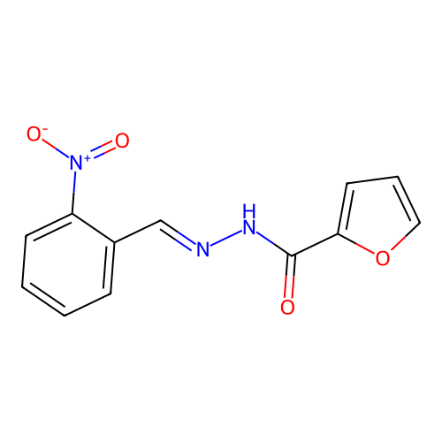 N-[(2-nitrophenyl)methylideneamino]furan-2-carboxamide structure