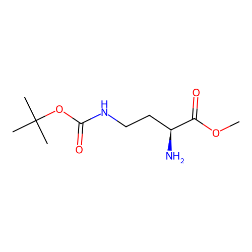 (S)-Methyl 2-amino-4-((tert-butoxycarbonyl)amino)butanoate structure