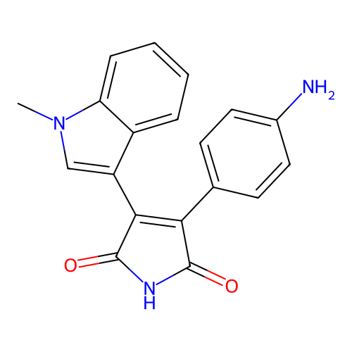 3-(4-aminophenyl)-4-(1-methyl-1H-indol-3-yl)-2,5-dihydro-1H-pyrrole-2,5-dione structure