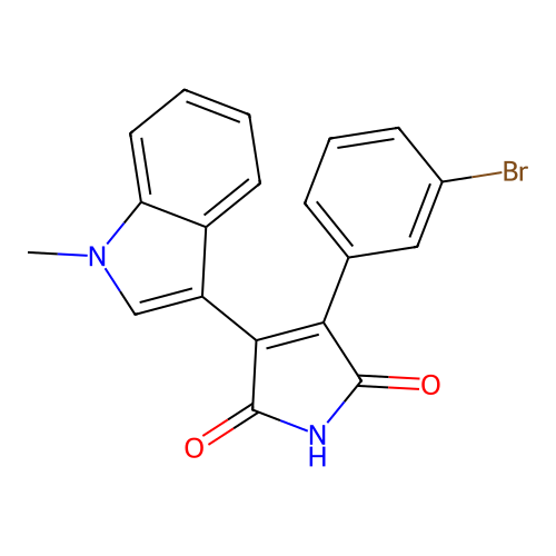 3-(3-bromophenyl)-4-(1-methyl-1H-indol-3-yl)-2,5-dihydro-1H-pyrrole-2,5-dione structure