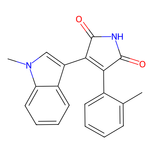 3-(1-methyl-1H-indol-3-yl)-4-(2-methylphenyl)-2,5-dihydro-1H-pyrrole-2,5-dione structure