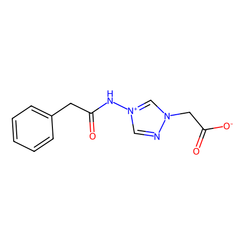 {4-[(phenylacetyl)amino]-4H-1,2,4-triazol-1-ium-1-yl}acetate structure