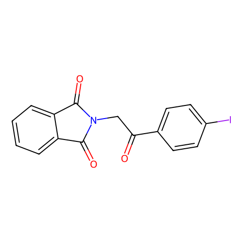 2-[2-(4-iodophenyl)-2-oxoethyl]-1H-Isoindole-1,3(2H)-dione structure